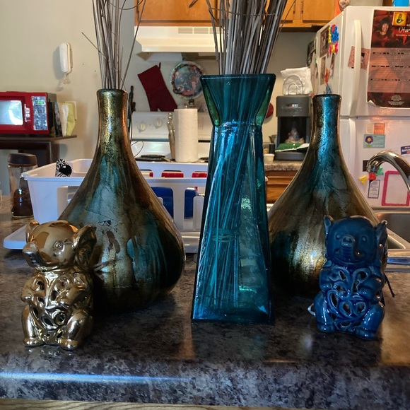 Circle ring/mirror candle holder set - Picture 3 of 3